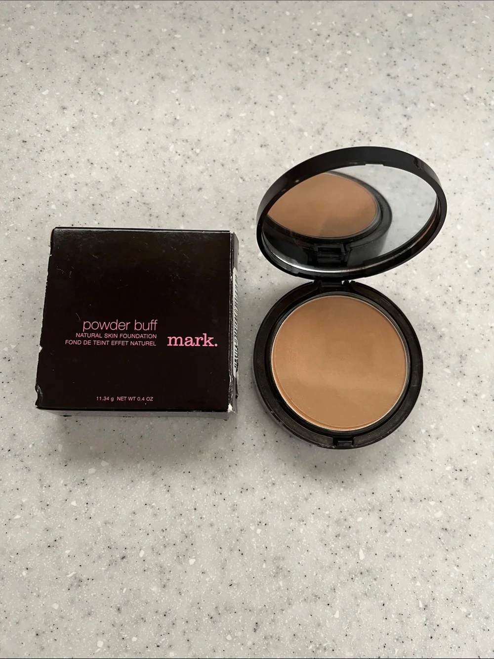 Avon mark Powder Buff Natural Skin Foundation~NATURAL SKIN~NIB~Pressed Powder